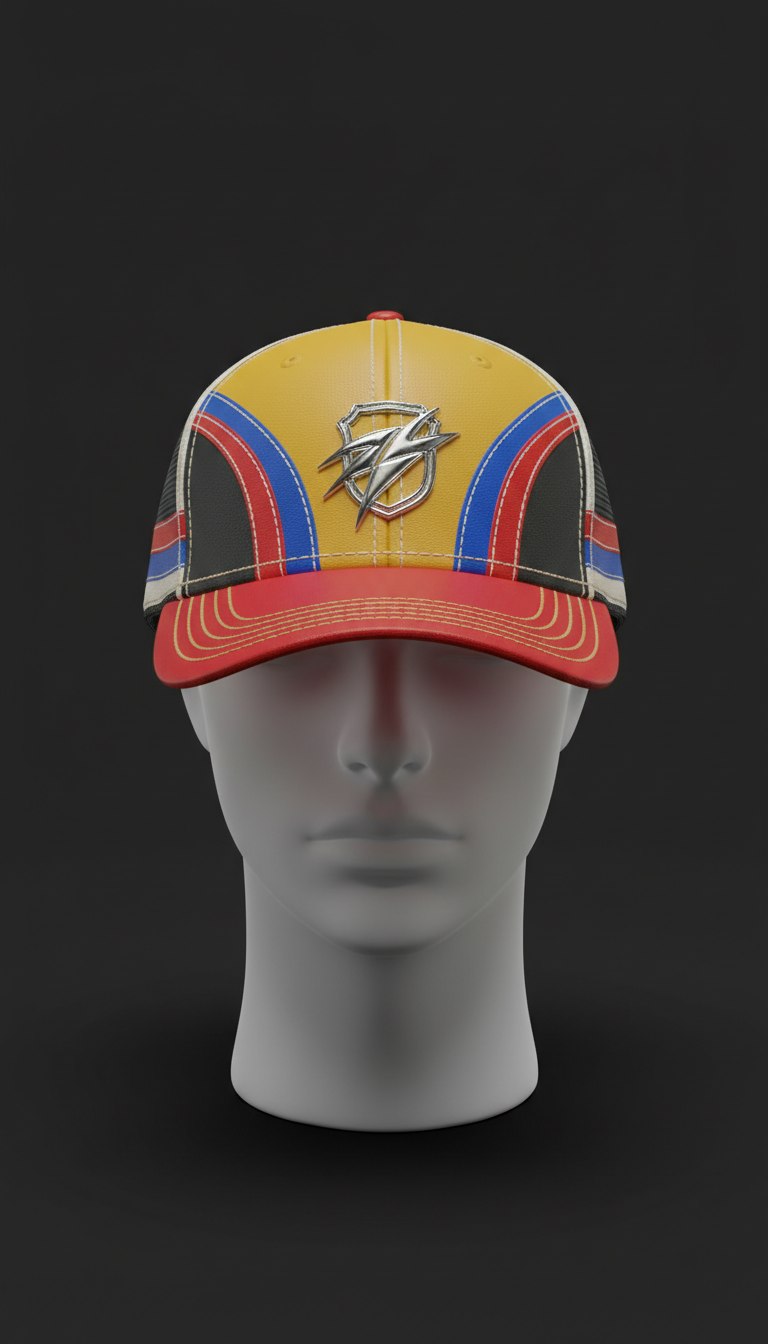 Racing Patchwork Snapback Cap